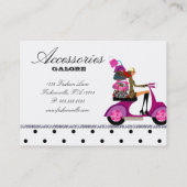 Nagellack-Salon-Roller-Mädchen-Mode-Punkte Visitenkarte (Rückseite)