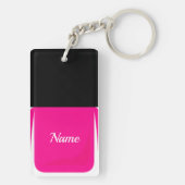 Nagellack-Schlüsselanhänger-Rosa Schlüsselanhänger (Rückseite)