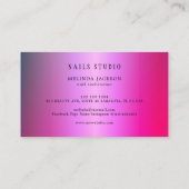 Nagellalonmanikurist, modern poliert visitenkarte (Rückseite)