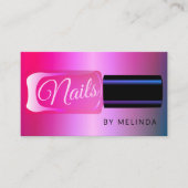 Nagellalonmanikurist, modern poliert visitenkarte (Vorderseite)