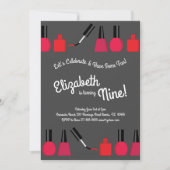 Nagelmalerei polnische Kinder Mädchen Geburtstagsp Einladung (Vorderseite)