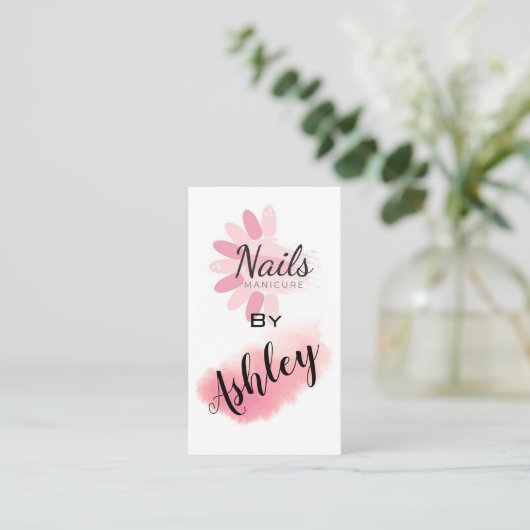 Nagelmaniküre Visitenkarte (Stehend Vorderseite)