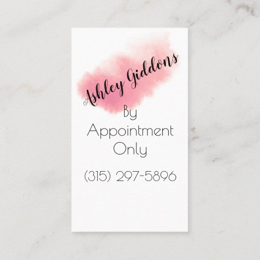 Nagelmaniküre Visitenkarte (Rückseite)