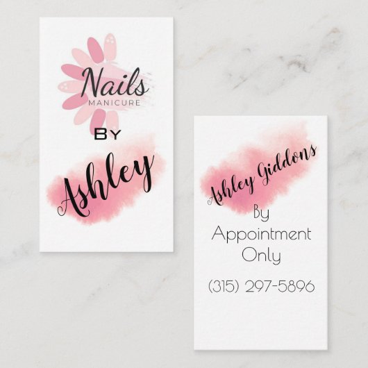 Nagelmaniküre Visitenkarte (Vorne/Hinten)