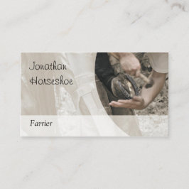 Nageln auf einem Schuh im Braun Visitenkarte