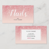 Nageln Sie Künstler-elegante rosa Visitenkarte (Vorne/Hinten)