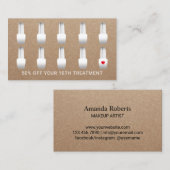 Nageln Sie Salon-Maskenbildner-Maniküristen Treuekarte (Vorne/Hinten)