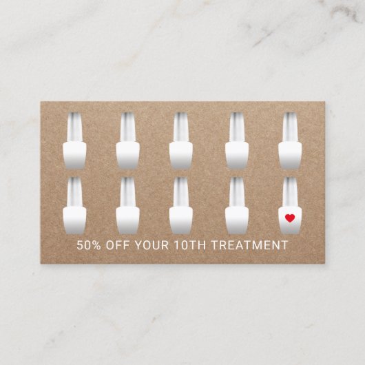 Nageln Sie Salon-Maskenbildner-Maniküristen Treuekarte (Vorderseite)