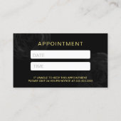 Nageln Sie Salon-modernes Schwarzes u. Terminkarte (Rückseite)