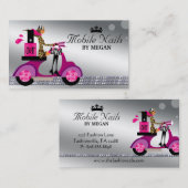 Nageln Sie Salon-Roller-Mädchen-Mode-modernes Visitenkarte (Vorne/Hinten)