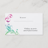 Nageln Sie Salon-Visitenkarte-Rosa-Grün Terminkarte (Rückseite)