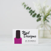 Nageln Sie Techniker-Rosa-Polnisch-Visitenkarten Visitenkarte (Stehend Vorderseite)