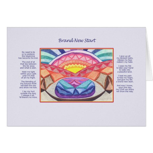 Nagelneue Anfangskarte (Vorderseite (Horizontal))