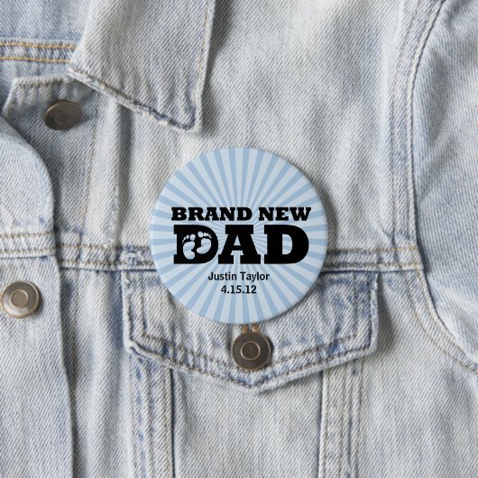 Nagelneuer Vater-personalisierter Knopf Button (Beispiel)