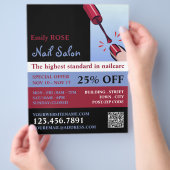 Nagelpolnisch, Nageltechniker, Nagelsalonadvert Flyer (Hand)