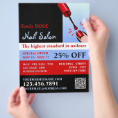Nagelpolnisch, Nageltechniker, Nagelsalonadvert Flyer (Hand)