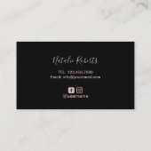 Nagelpolnische Flasche Rose Gold Tropfen Maniküre Visitenkarte (Rückseite)