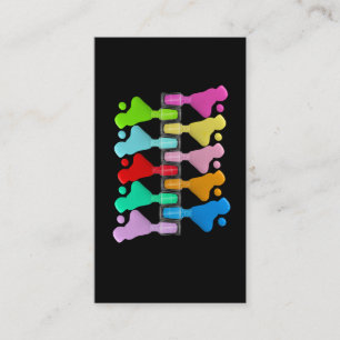 Nagelpolnische Röhren bilden Nageltechniker Visitenkarte