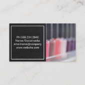 Nagelpolnische Sorte | Nail Salon Business Card Visitenkarte (Rückseite)