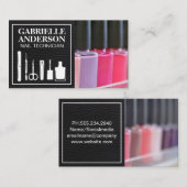 Nagelpolnische Sorte | Nail Salon Business Card Visitenkarte (Vorne/Hinten)