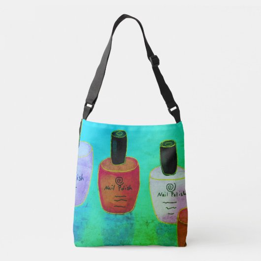 Nagelpolnischer Abstrakt Art Nail Tech Totbeutel Tragetaschen Mit Langen Trägern (Rückseite)