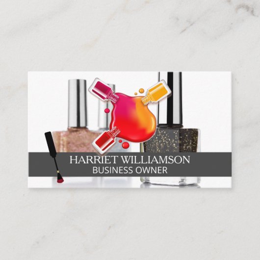 Nagelpolnischer Brush | Flaschen Visitenkarte (Vorderseite)