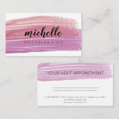 Nagelpolnischer Nagellack Salon Maniküre Verabredu Terminkarte (Vorne/Hinten)