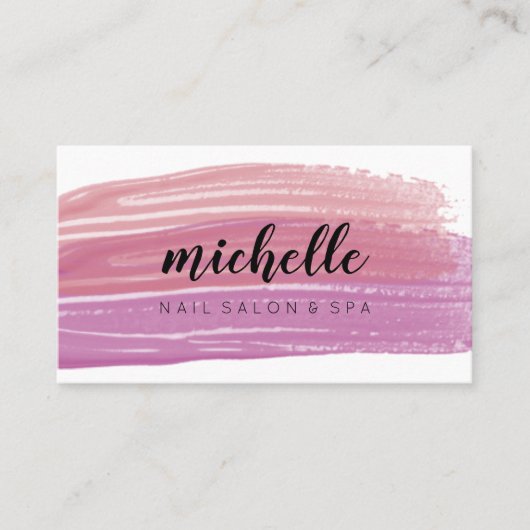 Nagelpolnischer Nagellack Salon Maniküre Verabredu Terminkarte (Vorderseite)