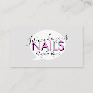 Nagelsalon-Angebot Pink Geschäftskarte Visitenkarte