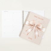 Nagelsalon Beauty Satin Bogen niedliches Geschäft Planer (Anzeige)