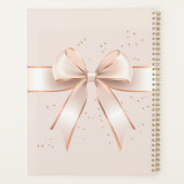 Nagelsalon Beauty Satin Bogen niedliches Geschäft Planer (Rückseite)