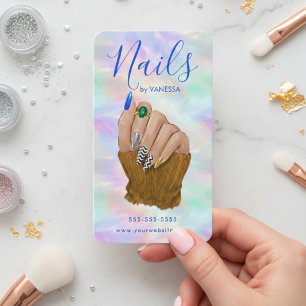 Nagelsalon Chic Maniküre Künstlerin Stylisch Opal Visitenkarte