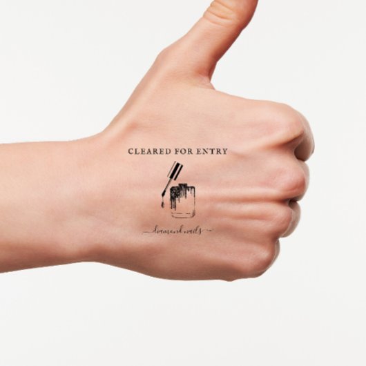 Nagelsalon Covid Temperatur geräumt Eintritt Gummistempel