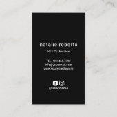 Nagelsalon Geometric Gold Polnische Blume Maniküre Visitenkarte (Rückseite)