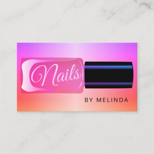 Nagelsalon Manicurist modern poliert farbenfroh ch Visitenkarte (Vorderseite)