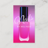 Nagelsalon Manikurist modern poliert pink elegant Visitenkarte (Vorderseite)