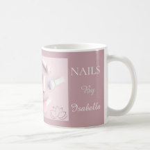 Nagelsalon-Markenbildung Rosa Schönheitsgeschäft