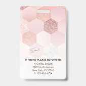 Nagelsalon| Moderne Mitarbeiter - Foto - ID Ausweis (Rückseite)