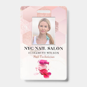 Nagelsalon  Moderne Mitarbeiter - Foto - ID Ausweis