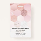 Nagelsalon| Moderne Mitarbeiter - Foto - ID Ausweis (Rückseite)