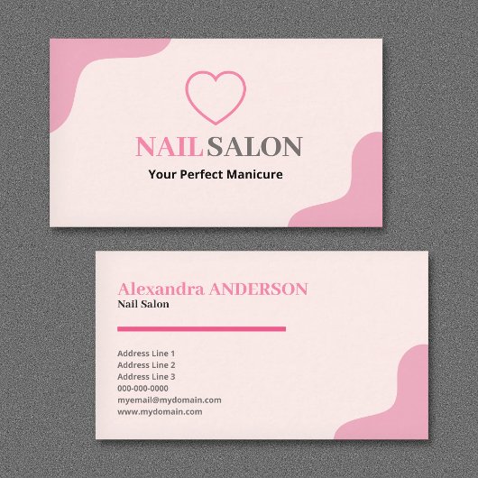 Nagelsalon - Rosa Visitenkarte