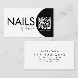 Nagelsalon-Schönheitskünstler-QR-CODE    Visitenkarte