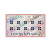 Nagelsalon-Stempelkarte Nagel-Treuekarte Rosa