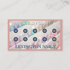 Nagelsalon-Stempelkarte Nagel-Treuekarte Rosa Visitenkarte