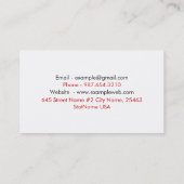 Nagelsalon-Visitenkarte Visitenkarte (Rückseite)