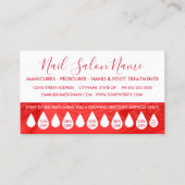 Nagelsalon wirbeln progressive Rabatttreue Treuekarte (Vorderseite)