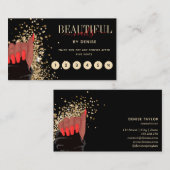 Nagelstudio afroamericanischer Nageltechnikerin Visitenkarte (Vorne/Hinten)