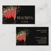 Nagelstudio afroamericanischer Nageltechnikerin Visitenkarte (Vorne/Hinten)