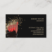 Nagelstudio afroamericanischer Nageltechnikerin Visitenkarte (Rückseite)