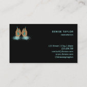 Nagelstudio Frau Handholograph Nägel Techniker Visitenkarte (Rückseite)